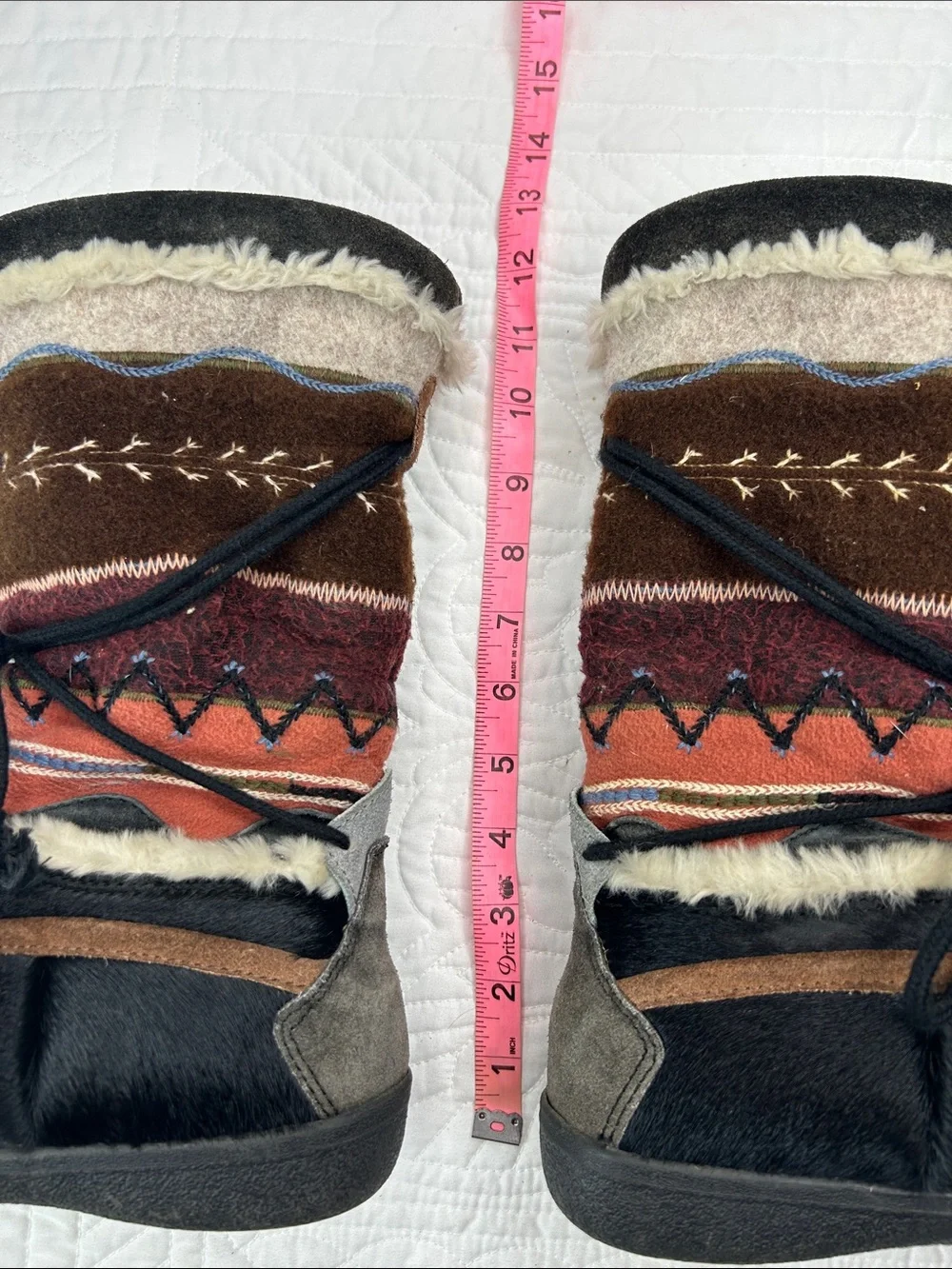TECNICA 9 Fur/Wool/Suede Boots Vintage